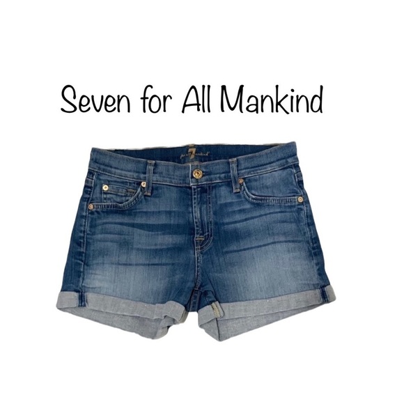 7 For All Mankind Pants - ❣️CUFFED Jean Shorts by 7 for All Mankind Sz 25